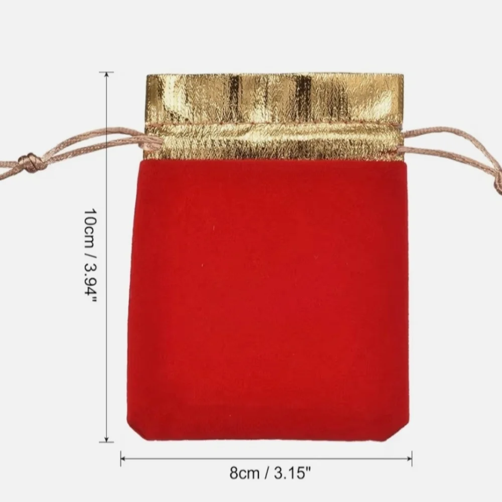 10 Pcs Red Velvet Gift Bags Set